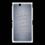 Coque Sony Xpéria Z Ultra Brave Bleu Citation Oscar Wilde