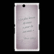 Coque Sony Xpéria Z Ultra Brave Rose Citation Oscar Wilde