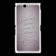 Coque Sony Xpéria Z Ultra Brave Violet Citation Oscar Wilde