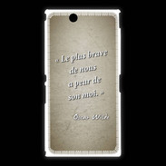 Coque Sony Xpéria Z Ultra Brave Sepia Citation Oscar Wilde