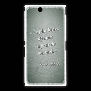 Coque Sony Xpéria Z Ultra Brave Vert Citation Oscar Wilde