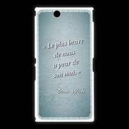 Coque Sony Xpéria Z Ultra Brave Turquoise Citation Oscar Wilde