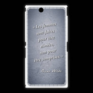 Coque Sony Xpéria Z Ultra Femmes comprises Bleu Citation Oscar Wilde