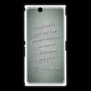Coque Sony Xpéria Z Ultra Fatalité Vert Citation Oscar Wilde