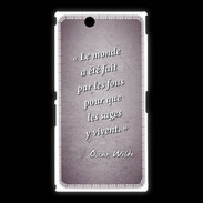 Coque Sony Xpéria Z Ultra Fous sages Violet Citation Oscar Wilde