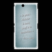 Coque Sony Xpéria Z Ultra Résister Turquoise Citation Oscar Wilde