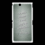 Coque Sony Xpéria Z Ultra Résister Vert Citation Oscar Wilde