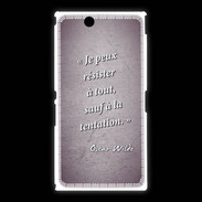 Coque Sony Xpéria Z Ultra Résister Violet Citation Oscar Wilde