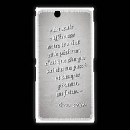 Coque Sony Xpéria Z Ultra Saint pêcheur Gris Citation Oscar Wilde