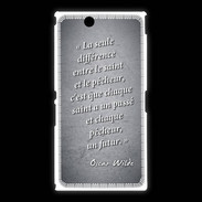 Coque Sony Xpéria Z Ultra Saint pêcheur Noir Citation Oscar Wilde