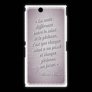Coque Sony Xpéria Z Ultra Saint pêcheur Rose Citation Oscar Wilde