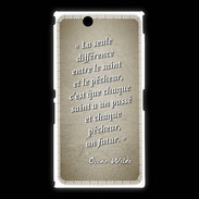 Coque Sony Xpéria Z Ultra Saint pêcheur Sepia Citation Oscar Wilde