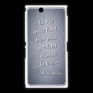 Coque Sony Xpéria Z Ultra Vie art Bleu Citation Oscar Wilde