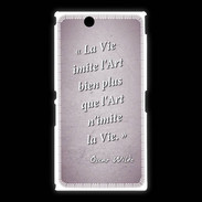 Coque Sony Xpéria Z Ultra Vie art Rose Citation Oscar Wilde