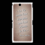 Coque Sony Xpéria Z Ultra Vie art Rouge Citation Oscar Wilde