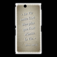 Coque Sony Xpéria Z Ultra Vie art Sepia Citation Oscar Wilde