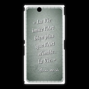 Coque Sony Xpéria Z Ultra Vie art Vert Citation Oscar Wilde
