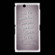 Coque Sony Xpéria Z Ultra Vie art Violet Citation Oscar Wilde