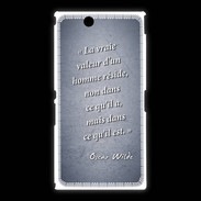 Coque Sony Xpéria Z Ultra Vraie valeur Bleu Citation Oscar Wilde