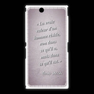 Coque Sony Xpéria Z Ultra Vraie valeur Rose Citation Oscar Wilde
