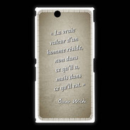 Coque Sony Xpéria Z Ultra Vraie valeur sepia Citation Oscar Wilde