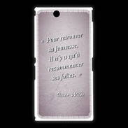 Coque Sony Xpéria Z Ultra Jeuness folie Rose Citation Oscar Wilde