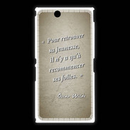 Coque Sony Xpéria Z Ultra Jeuness folie Sepia Citation Oscar Wilde