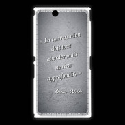Coque Sony Xpéria Z Ultra La conversation Noir Citation Oscar Wilde