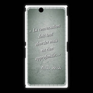 Coque Sony Xpéria Z Ultra La conversation Vert Citation Oscar Wilde