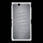 Coque Sony Xpéria Z Ultra La musique Noir Citation Oscar Wilde