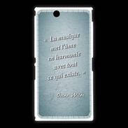 Coque Sony Xpéria Z Ultra La musique Turquoise Citation Oscar Wilde