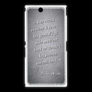 Coque Sony Xpéria Z Ultra Les vieux Noir Citation Oscar Wilde