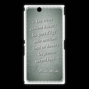 Coque Sony Xpéria Z Ultra Les vieux Vert Citation Oscar Wilde