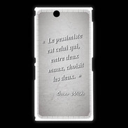 Coque Sony Xpéria Z Ultra Pessimiste Gris Citation Oscar Wilde