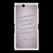 Coque Sony Xpéria Z Ultra Pessimiste Rose Citation Oscar Wilde