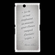 Coque Sony Xpéria Z Ultra Quart d'heure Gris Citation Oscar Wilde