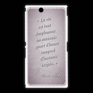 Coque Sony Xpéria Z Ultra Quart d'heure Rose Citation Oscar Wilde