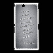 Coque Sony Xpéria Z Ultra Quart d'heure Noir Citation Oscar Wilde