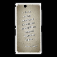 Coque Sony Xpéria Z Ultra Quart d'heure Sepia Citation Oscar Wilde