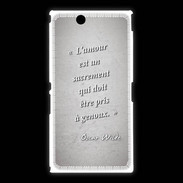 Coque Sony Xpéria Z Ultra Sacrement amour Gris Citation Oscar Wilde