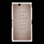Coque Sony Xpéria Z Ultra Sacrement amour Rouge Citation Oscar Wilde