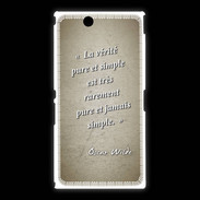 Coque Sony Xpéria Z Ultra Vérité pure Sepia Citation Oscar Wilde