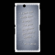 Coque Sony Xpéria Z Ultra Ame nait Bleu Citation Oscar Wilde