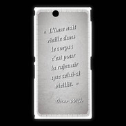 Coque Sony Xpéria Z Ultra Ame nait Gris Citation Oscar Wilde