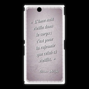 Coque Sony Xpéria Z Ultra Ame nait Rose Citation Oscar Wilde