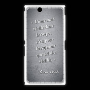 Coque Sony Xpéria Z Ultra Ame nait Noir Citation Oscar Wilde