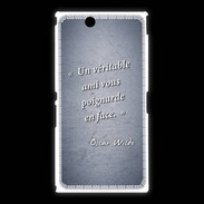 Coque Sony Xpéria Z Ultra Ami poignardée Bleu Citation Oscar Wilde