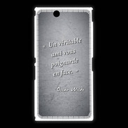 Coque Sony Xpéria Z Ultra Ami poignardée Noir Citation Oscar Wilde