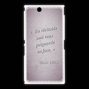 Coque Sony Xpéria Z Ultra Ami poignardée Rose Citation Oscar Wilde