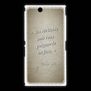 Coque Sony Xpéria Z Ultra Ami poignardée Sepia Citation Oscar Wilde